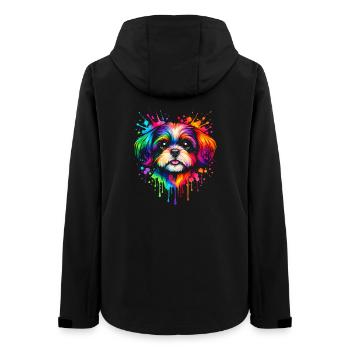 Shih Tzu | Small Dog Pop Art - Women’s Recycled Softshell Jacket by Stanley/Stella - black - Back - AI Model Female 172 light (172cm)