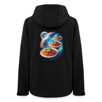 Kosmische Pasta Galaxie - Frauen Recycelte Softshelljacke von Stanley/Stella - Schwarz - Hinten - AI Model Female 172 light (172cm)
