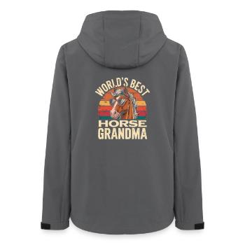  Worlds Best Horse Grandma Lustige Pferde Oma - Frauen Recycelte Softshelljacke von Stanley/Stella - Anthrazit - Hinten - AI Model Female 172 light (172cm)