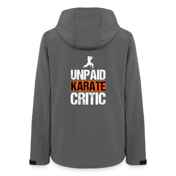 Unpaid Karate Critic Funny Martial Arts - Women’s Recycled Softshell Jacket by Stanley/Stella - anthracite - Back - AI Model Female 172 light (172cm)