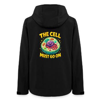 The cell must move on | Biology Humor - Women’s Recycled Softshell Jacket by Stanley/Stella - black - Back - AI Model Female 172 light (172cm)