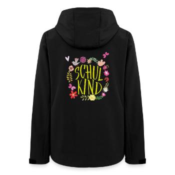 Schulkind Blumenkranz  - Frauen Recycelte Softshelljacke von Stanley/Stella - Schwarz - Hinten - AI Model Female 172 light (172cm)