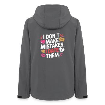 I Don't Make Mistakes I Date Them Ex Freund Dating - Frauen Recycelte Softshelljacke von Stanley/Stella - Anthrazit - Hinten - AI Model Female 172 light (172cm)