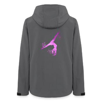 Turnerin Mädchen Gymnastik Turnen Akrobatik - Frauen Recycelte Softshelljacke von Stanley/Stella - Anthrazit - Hinten - AI Model Female 172 light (172cm)