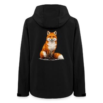 Fuchs Illustration Farbspiel - Frauen Recycelte Softshelljacke von Stanley/Stella - Schwarz - Hinten - AI Model Female 172 light (172cm)