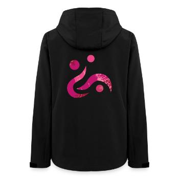 Yoga design_38 - Women’s Recycled Softshell Jacket by Stanley/Stella - black - Back - AI Model Female 172 light (172cm)