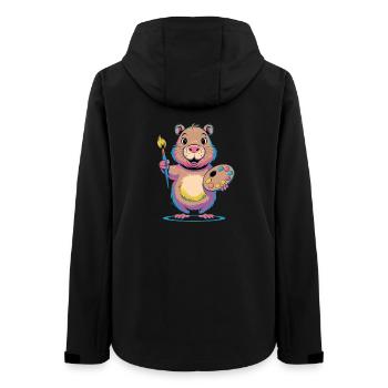  Lustiger Fisch Mit Roten Lippen Comic Fisch Humor - Frauen Recycelte Softshelljacke von Stanley/Stella - Schwarz - Hinten - AI Model Female 172 light (172cm)