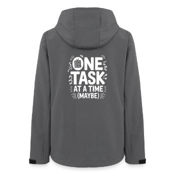 One Task At A Time (Maybe) ADHS Chaos - Frauen Recycelte Softshelljacke von Stanley/Stella - Anthrazit - Hinten - AI Model Female 172 light (172cm)