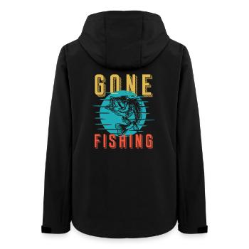 Gone Fishing Éclaboussure rétro - Veste softshell femme recyclée Stanley/Stella - noir - Dos - AI Model Female 172 light (172cm)