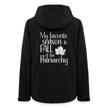 My favorite season is Fall of the Patriarchy - Frauen Recycelte Softshelljacke von Stanley/Stella - Schwarz - Hinten - AI Model Female 172 light (172cm)