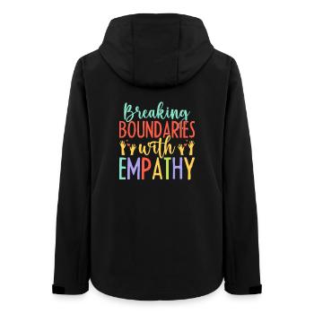 Volunteer Appreciation Breaking Boundaries With - Women’s Recycled Softshell Jacket by Stanley/Stella - black - Back - AI Model Female 172 light (172cm)