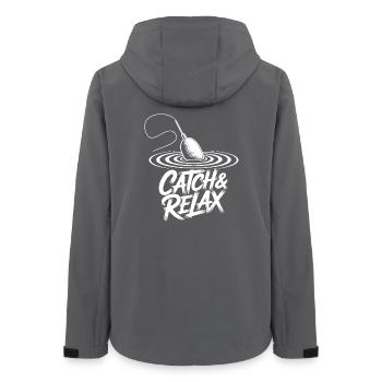 Angeln & Relax - Frauen Recycelte Softshelljacke von Stanley/Stella - Anthrazit - Hinten - AI Model Female 172 light (172cm)