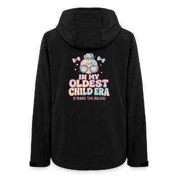 Tochter Familie Humor In My Oldest Child Era - Frauen Recycelte Softshelljacke von Stanley/Stella - Schwarz - Hinten - AI Model Female 172 light (172cm)