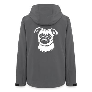 Brüsseler Griffon Kopf "Black Edition" - Frauen Recycelte Softshelljacke von Stanley/Stella - Anthrazit - Hinten - AI Model Female 172 light (172cm)