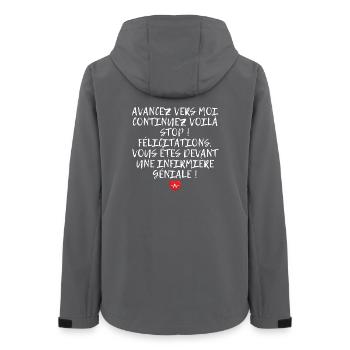 Humor Tolles Geschenk für die Krankenschwester - Frauen Recycelte Softshelljacke von Stanley/Stella - Anthrazit - Hinten - AI Model Female 172 light (172cm)