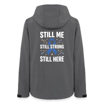 Alopecia Awareness Alopecia Areata Hair Loss - Women’s Recycled Softshell Jacket by Stanley/Stella - anthracite - Back - AI Model Female 172 light (172cm)