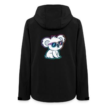 Koala néon lunettes - Veste softshell femme recyclée Stanley/Stella - noir - Dos - AI Model Female 172 light (172cm)