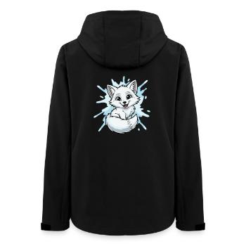 Wasser-Splash Fuchscharakter - Frauen Recycelte Softshelljacke von Stanley/Stella - Schwarz - Hinten - AI Model Female 172 light (172cm)