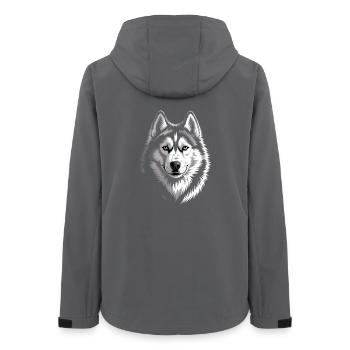 Husky - Women’s Recycled Softshell Jacket by Stanley/Stella - anthracite - Back - AI Model Female 172 light (172cm)