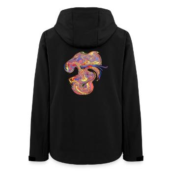 Psychedelische Marmor-Wirbel - Frauen Recycelte Softshelljacke von Stanley/Stella - Schwarz - Hinten - AI Model Female 172 light (172cm)