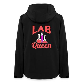 Lab Queen Chemistry Beakers - Women’s Recycled Softshell Jacket by Stanley/Stella - black - Back - AI Model Female 172 light (172cm)