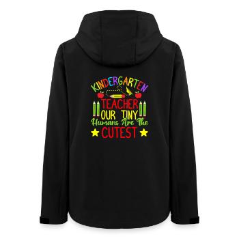 Pre K Teacher Tiny Humans Cutest Kindergarten - Women’s Recycled Softshell Jacket by Stanley/Stella - black - Back - AI Model Female 172 light (172cm)
