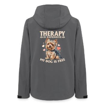 Yorkshire Terrier Yorkie Dog Breed - Frauen Recycelte Softshelljacke von Stanley/Stella - Anthrazit - Hinten - AI Model Female 172 light (172cm)