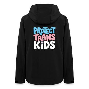 Beschütze Trans Kids Tee - Frauen Recycelte Softshelljacke von Stanley/Stella - Schwarz - Hinten - AI Model Female 172 light (172cm)