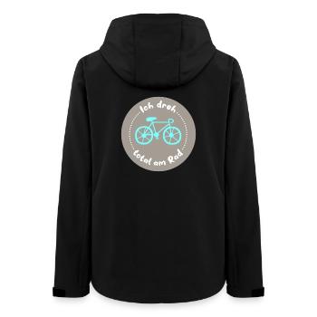 Fahrrad Kreis Rad drehen radeln Rennrad cool Quote - Frauen Recycelte Softshelljacke von Stanley/Stella - Schwarz - Hinten - AI Model Female 172 light (172cm)
