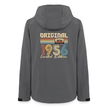 70th birthday, 70 years - Women’s Recycled Softshell Jacket by Stanley/Stella - anthracite - Back - AI Model Female 172 light (172cm)