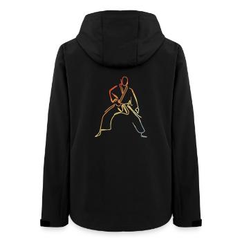 Judoka Sketch Vintage Look - Women’s Recycled Softshell Jacket by Stanley/Stella - black - Back - AI Model Female 172 light (172cm)