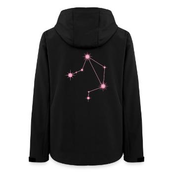 Libra Star Constellation Zodiac Sign Pastel Pink - Women’s Recycled Softshell Jacket by Stanley/Stella - black - Back - AI Model Female 172 light (172cm)