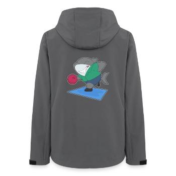 Shark Bowling Bowling Ball Sport - Women’s Recycled Softshell Jacket by Stanley/Stella - anthracite - Back - AI Model Female 172 light (172cm)
