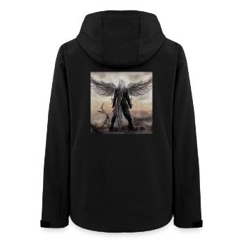 Geflügelter Wächter im Nebel - Frauen Recycelte Softshelljacke von Stanley/Stella - Schwarz - Hinten - AI Model Female 172 light (172cm)