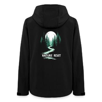 Wander Slowly Langsames Wandern Wald - Frauen Recycelte Softshelljacke von Stanley/Stella - Schwarz - Hinten - AI Model Female 172 light (172cm)