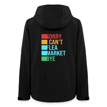 Flohmarkt Trödelmarkt - Frauen Recycelte Softshelljacke von Stanley/Stella - Schwarz - Hinten - AI Model Female 172 light (172cm)