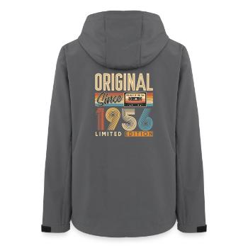 70th birthday, 70 years - Women’s Recycled Softshell Jacket by Stanley/Stella - anthracite - Back - AI Model Female 172 light (172cm)