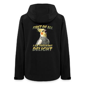 Cockatiel Vogel Humor Nymphensittich Papagei Vogel - Frauen Recycelte Softshelljacke von Stanley/Stella - Schwarz - Hinten - AI Model Female 172 light (172cm)