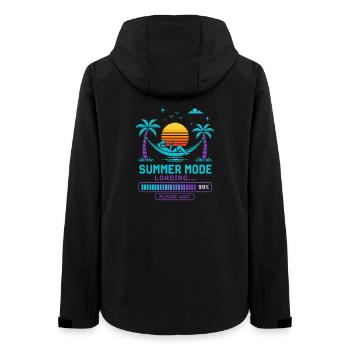 Sommer-Modus Laden: Sonnenuntergang - Frauen Recycelte Softshelljacke von Stanley/Stella - Schwarz - Hinten - AI Model Female 172 light (172cm)