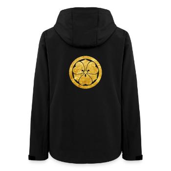 Oriental Faux Gold Sakai Japan Mon Vintage Art - Women’s Recycled Softshell Jacket by Stanley/Stella - black - Back - AI Model Female 172 light (172cm)