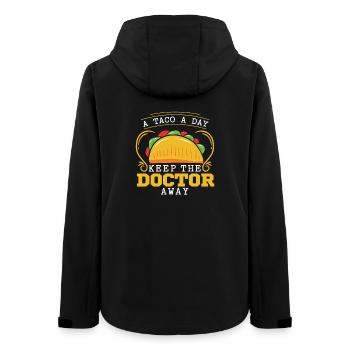 a taco a day keep the doctor away - Women’s Recycled Softshell Jacket by Stanley/Stella - black - Back - AI Model Female 172 light (172cm)