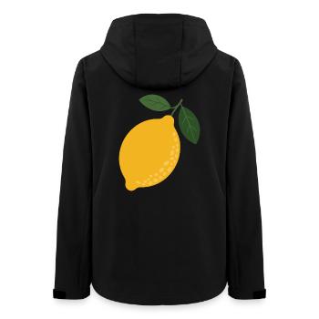 Lemon & Leaves Illustration - Women’s Recycled Softshell Jacket by Stanley/Stella - black - Back - AI Model Female 172 light (172cm)