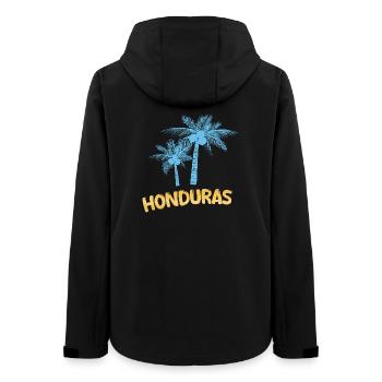 Honduras als Palmen - Frauen Recycelte Softshelljacke von Stanley/Stella - Schwarz - Hinten - AI Model Female 172 light (172cm)