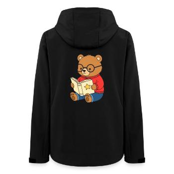 Bärchen liest Sternenbuch - Frauen Recycelte Softshelljacke von Stanley/Stella - Schwarz - Hinten - AI Model Female 172 light (172cm)