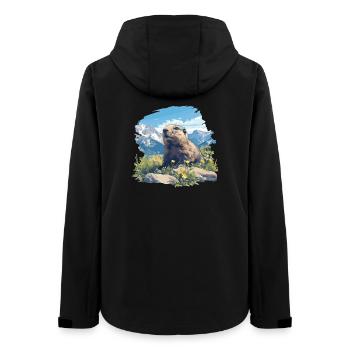 Marmots Groundhog - Women’s Recycled Softshell Jacket by Stanley/Stella - black - Back - AI Model Female 172 light (172cm)