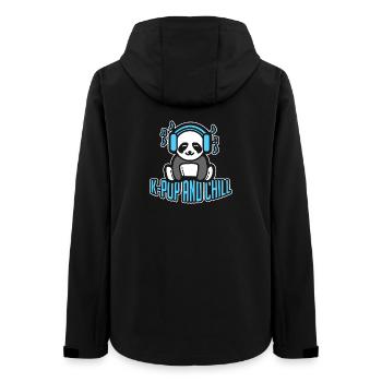 K-Pop And Chill Panda Bubble Tea Kawaii - Frauen Recycelte Softshelljacke von Stanley/Stella - Schwarz - Hinten - AI Model Female 172 light (172cm)