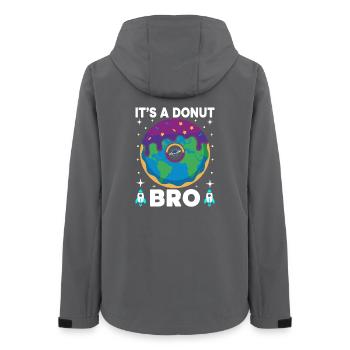 Donut Erde Bro Flacherde Flatearth Schwurbel - Frauen Recycelte Softshelljacke von Stanley/Stella - Anthrazit - Hinten - AI Model Female 172 light (172cm)
