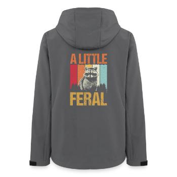 A Little Feral Trash Panda Raccoon - Women’s Recycled Softshell Jacket by Stanley/Stella - anthracite - Back - AI Model Female 172 light (172cm)