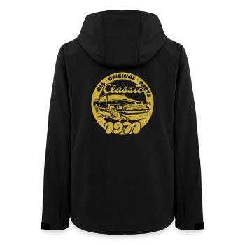 55e anniversaire - Classic Musclecar 07/1971 - Veste softshell femme recyclée Stanley/Stella - noir - Dos - AI Model Female 172 light (172cm)