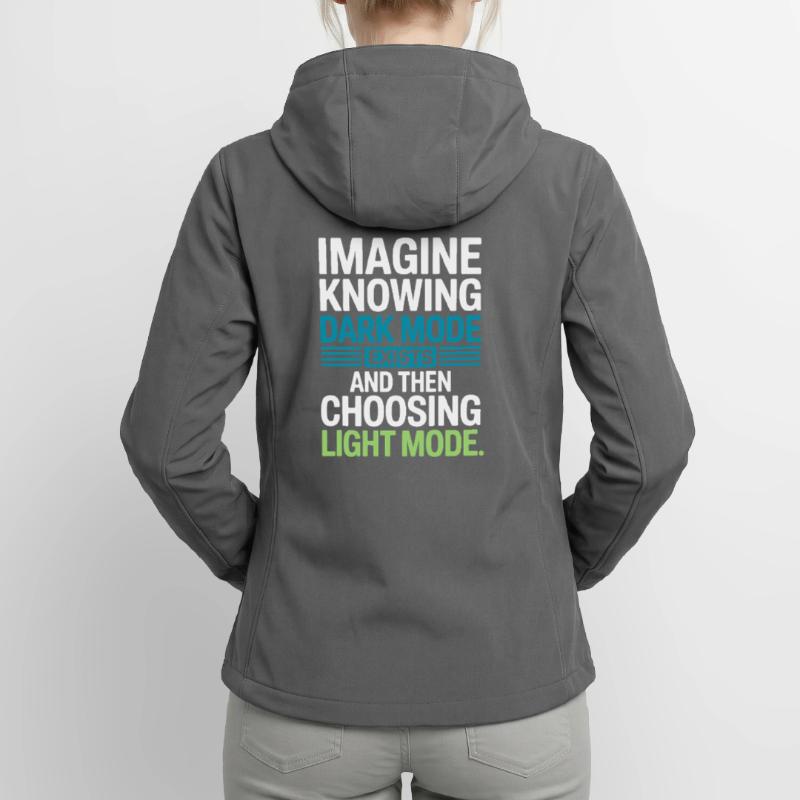 Dark Mode Exists Programmierer IT Nerd Coder Büro Frauen Recycelte Softshelljacke von Stanley/Stella